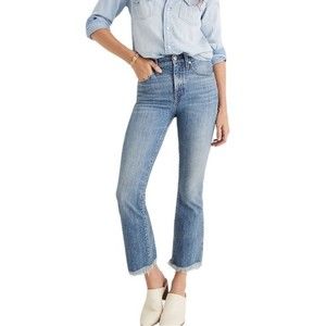 Madewell Cali Demi Jeans with Raw Hem Size 27P